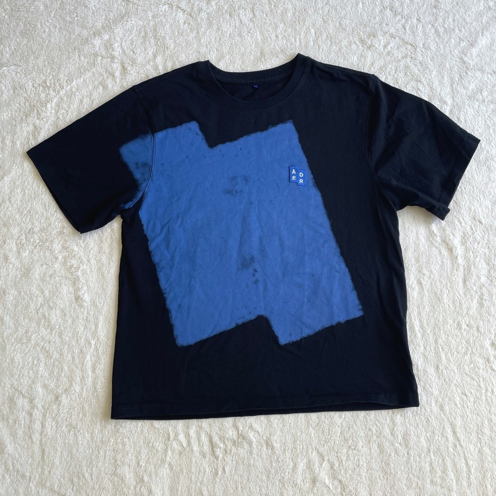 Ader Error Significant TRS Tag T-Shirt 03 Black Blue SS21 Size A2 Medium
